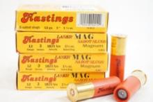 Four boxes of Hastings laser Magnum 12 gauge Sabot Slugs