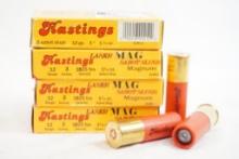 Four boxes of Hastings laser Magnum 12 gauge Sabot Slugs