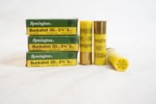 Three boxes of Remington 20 gauge #3 Buckshot, 15 count total
