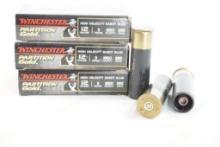 Three boxes of Winchester Partition Gold 12 gauge 3" slugs 15 count