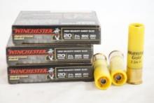 Three boxes of Winchester Partition Gold 20 gauge 2 3/4" slugs 15 count