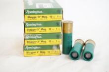 Four boxes of Remington Slugger 12 gauge 3" Magnum slugs, 20 count total
