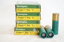 Four boxes of Remington Slugger 12 gauge 3" Magnum slugs, 20 count total