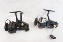 Two spinning reels, One Mitchell 410 and one Abu Garcia Cardinal C4