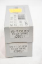 Two sets of Burris Med Std front and med rear silver safari finish scope mount rings, new in pkg