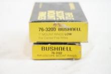 Two sets of Bushnell rifle scope rings 1" low