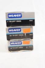 Three sets off Weaver 1" tip-off scope rings