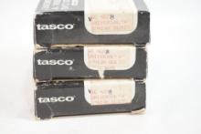 Three sets of Tasco universal see-thru ring mounts for tasco and weaver bases