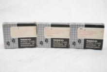 Three Universal see-thru ring mounts for Weaver and Tasco bases, new in boxes