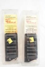 Two TacStar black side saddle shotshell carriers for Mossberg 20 gauge 500. 590, 600, new in pkgs