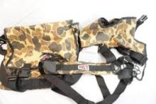 Past camo large accessory bag, gun sleeve and duck carry belt, new with tags