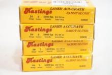 Three boxes of Hastings laser Magnum 20 gauge Sabot Slugs