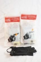 Two sets of Past LH med professional shooting gloves, new in pkg and one extra glove