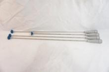Four rifle cleaning rods