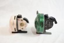 Two Johnson Century closed face spinning reels, one Model 110B and one 100A "Princess"