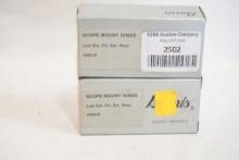 Two sets of Burris low ext front ext rear scope mount rings