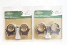 Two sets of Weaver quick detach 30MM high matte black scope rings