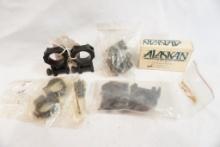 Five sets of scope rings