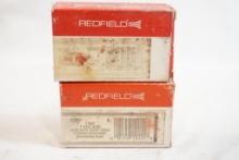 Two sets of Redfield 1" split low scope rings