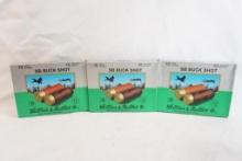 Three boxes of Sellier & Bellot 12 gauge #4 buckshot, 30 count total
