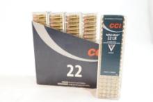 Five boxes of CCI Mini-mag 22 LR 40 gr, 500 count total