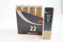 Five boxes of CCI Mini-mag 22 LR 40 gr, 500 count total