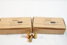 Two boxes of Remington Ball .45 Cal, 100 count total