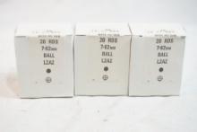 Three boxes of 7.62 MM Nato, 60 count total