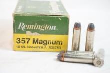 One box of Remington 357 Magnum 125 gr, 50 count