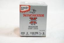 One box of Winchester 410 gauge Super X magnum game loads 3" #6 shot, 25 count
