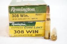 Two boxes of Remington 308 Win 150 gr, 40 count total