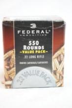 One box of Federal .22 LR 36 gr, 550 count