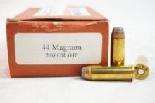 One box of Precision Ammunition 44 Magnum 240 gr JHP, 50 count