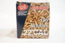 One partial box of Federal .22 LR 36 gr, approx 500 count