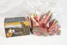 Bag of 12 gauge #4 shot 20 count and partial box of Kent Ultimate diamond shot #5 shot 6 count