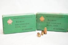 Two boxes of Norinco 9MM, 100 count total