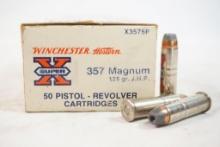 One box of Winchester Super X .357 MAgnum 125 gr JHP, 50 count