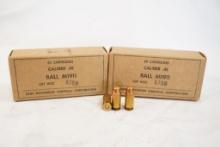 Two boxes of Ball .45 Cal, 100 count total