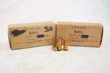 Two boxes of Ball .45 Cal, 100 count total