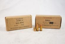 Two boxes of Ball .45 Cal, 100 count total