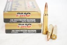 Two boxes of PMC 338 Win Mag 225 gr HP, 40 count