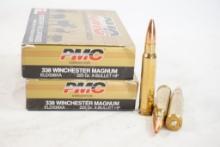 Two boxes of PMC 338 Win Mag 225 gr HP, 40 count