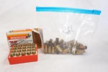 Bag of once fired .45 Win mag brass, 59 count