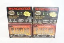 Four boxes of 3" 12 ga. Two Black Cloud #BBB, and two Winchester #BB. Count 100.