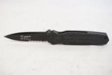 One Gerber folding lock-back with 2.75" blade and belt clip. Used.