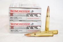 Two boxes of Winchester 30-06, 150 gr PP. Count 40.