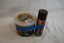 One R1 Powder Station hanging lick "Fall Acorn" and one Buck Bomb "Doe N Estrus".