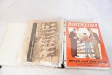 Collectors book of Winchester Rifle magazines, catalogs, and articles.