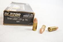 CCI Blazer 9MM Luger 124gr FMJ, 50 count