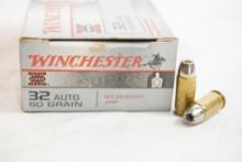 Winchester 32 Auto 60 gr Silvertip JHP, 50 count